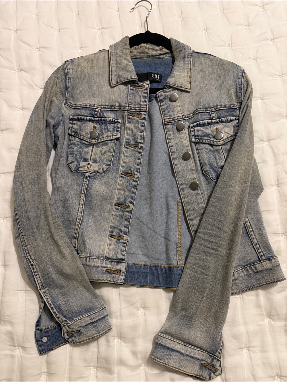 Kut from the Kloth Light Blue Denim Jean Jacket